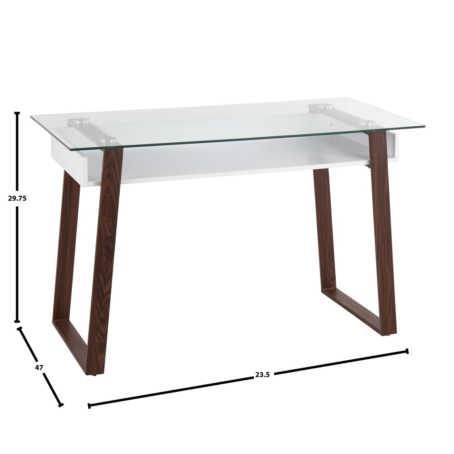 Duke Desk By LumiSource - OFD-DUKE LBNW | Desks | Modishstore - 10