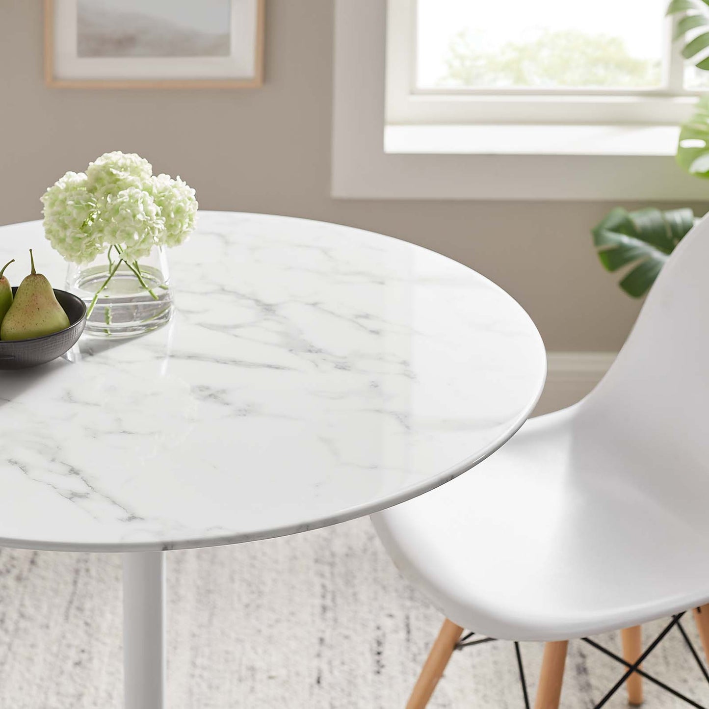 Modway Lippa 36" Round Artificial Marble Dining Table - EEI-1129 | Dining Tables | Modishstore - 5