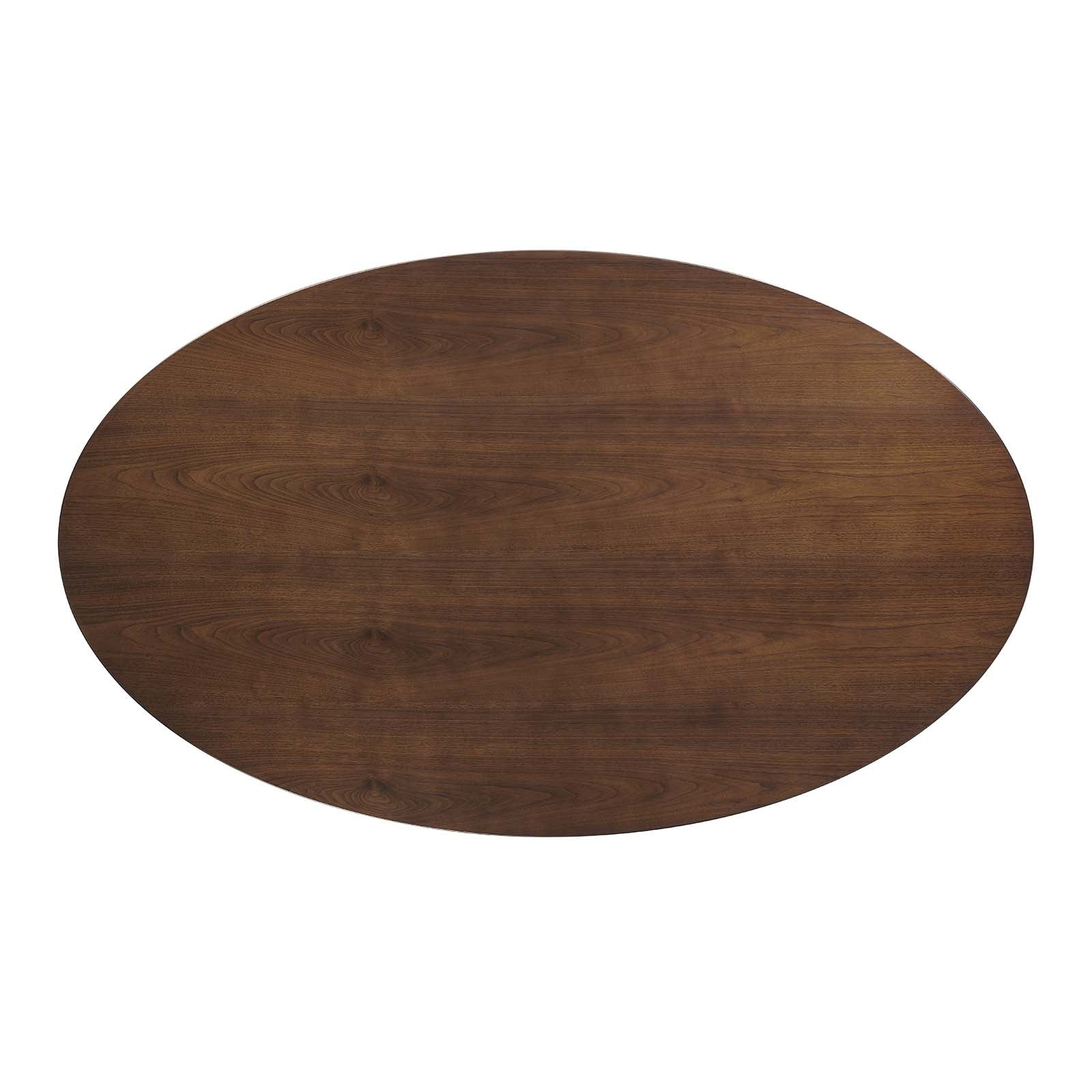 Modway Lippa 78" Oval Wood Dining Table In Walnut - EEI-1661 - Walnut ...