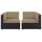 Modway Gather Outdoor Patio Corner Sectional Set of 2