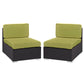 Modway Gather Outdoor Patio Armless Chair Set of 2