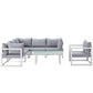 Modway Fortuna 7 Piece Outdoor Patio Sectional Sofa Set