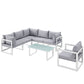 Modway Fortuna 7 Piece Outdoor Patio Sectional Sofa Set