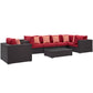 Modway Convene 7 Piece Outdoor Patio Sectional Set