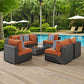 Modway Sojourn 7 Piece Outdoor Patio Sunbrella® Sectional Set