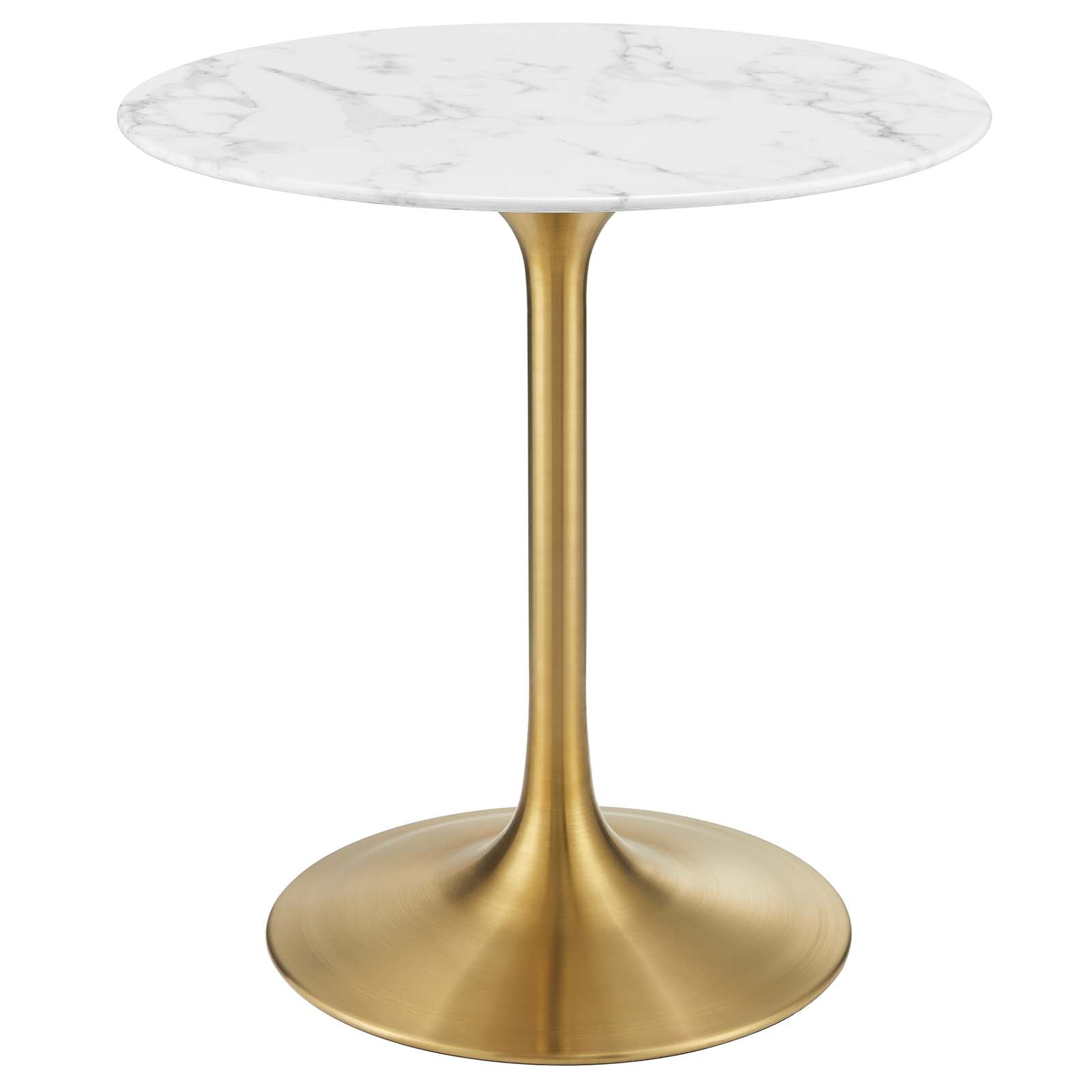 Modway Lippa 28" Round Dining Table In Gold White - EEI-3213 - EEI-3213 | Dining Tables | Modishstore - 7