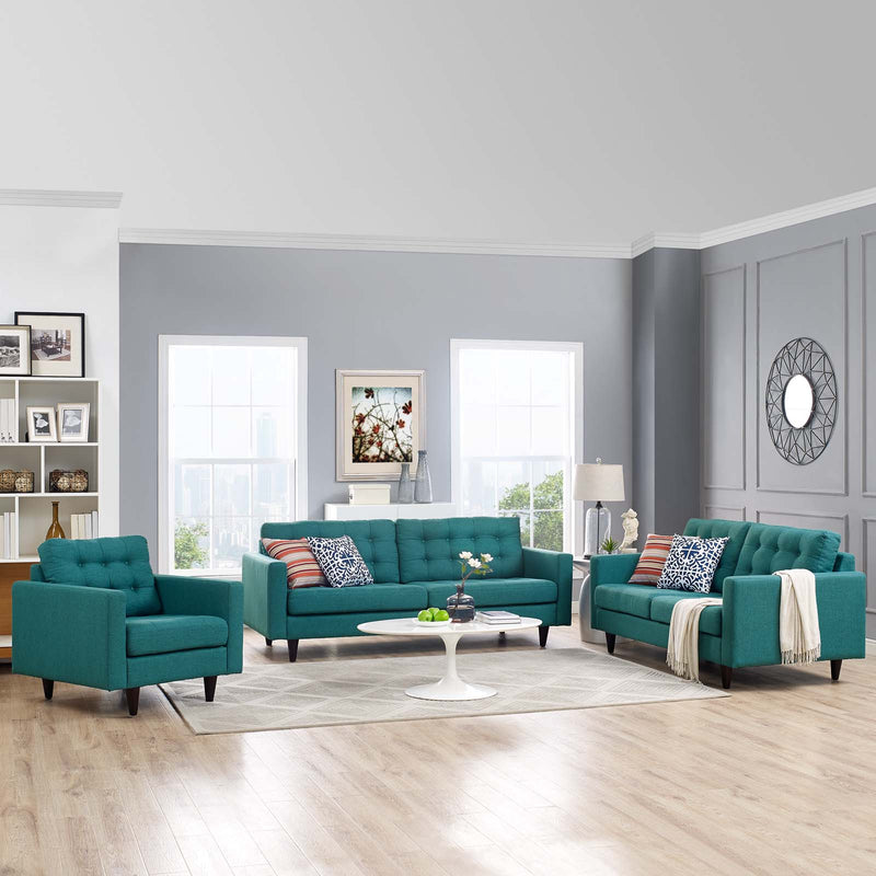 Empress Sofa, Loveseat and Armchair Set of 3 by Modway | Sofa Set | Modishstore - 1