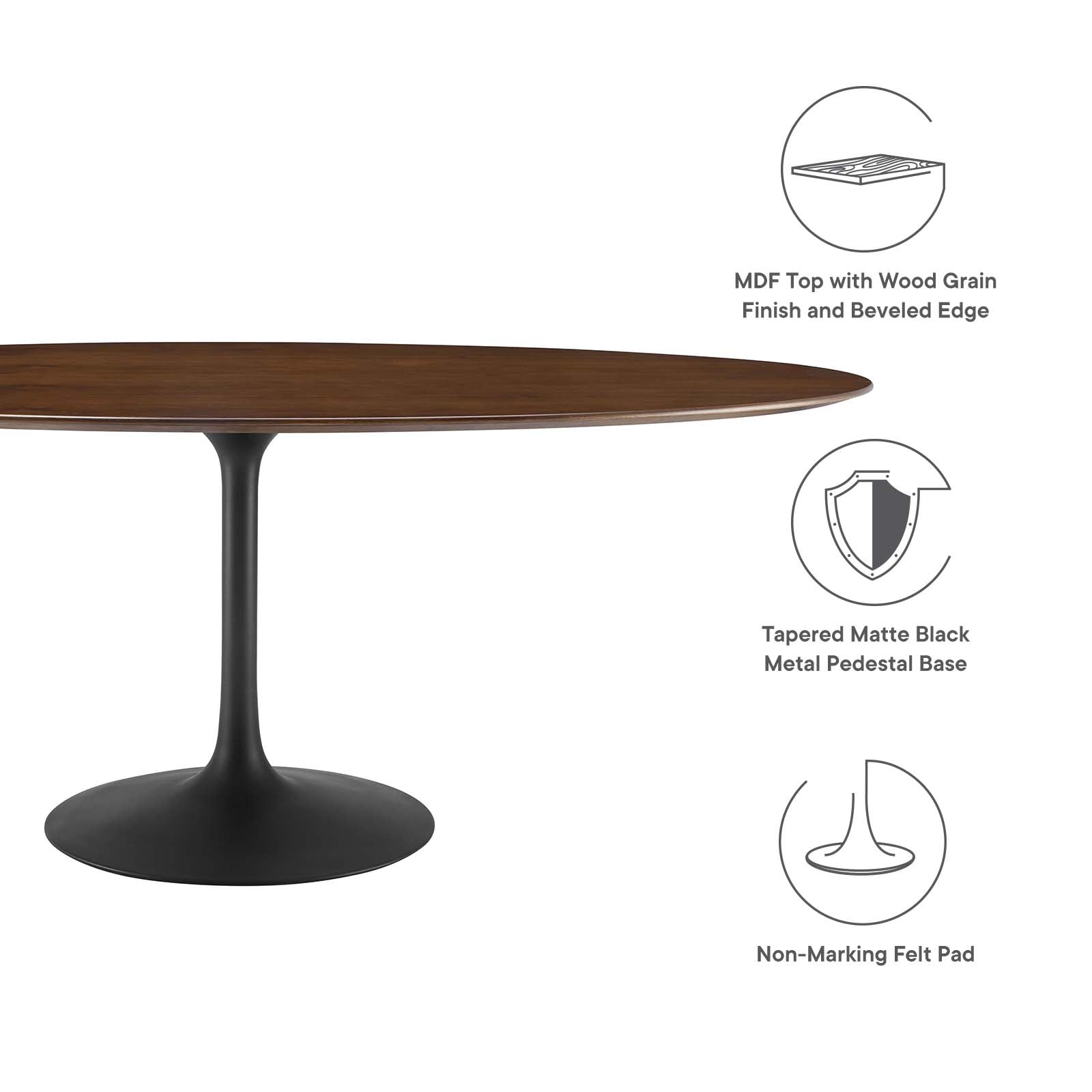 Modway Lippa 78" Oval Wood Dining Table-EEI-3544 - EEI-3544 | Dining Tables | Modishstore - 10