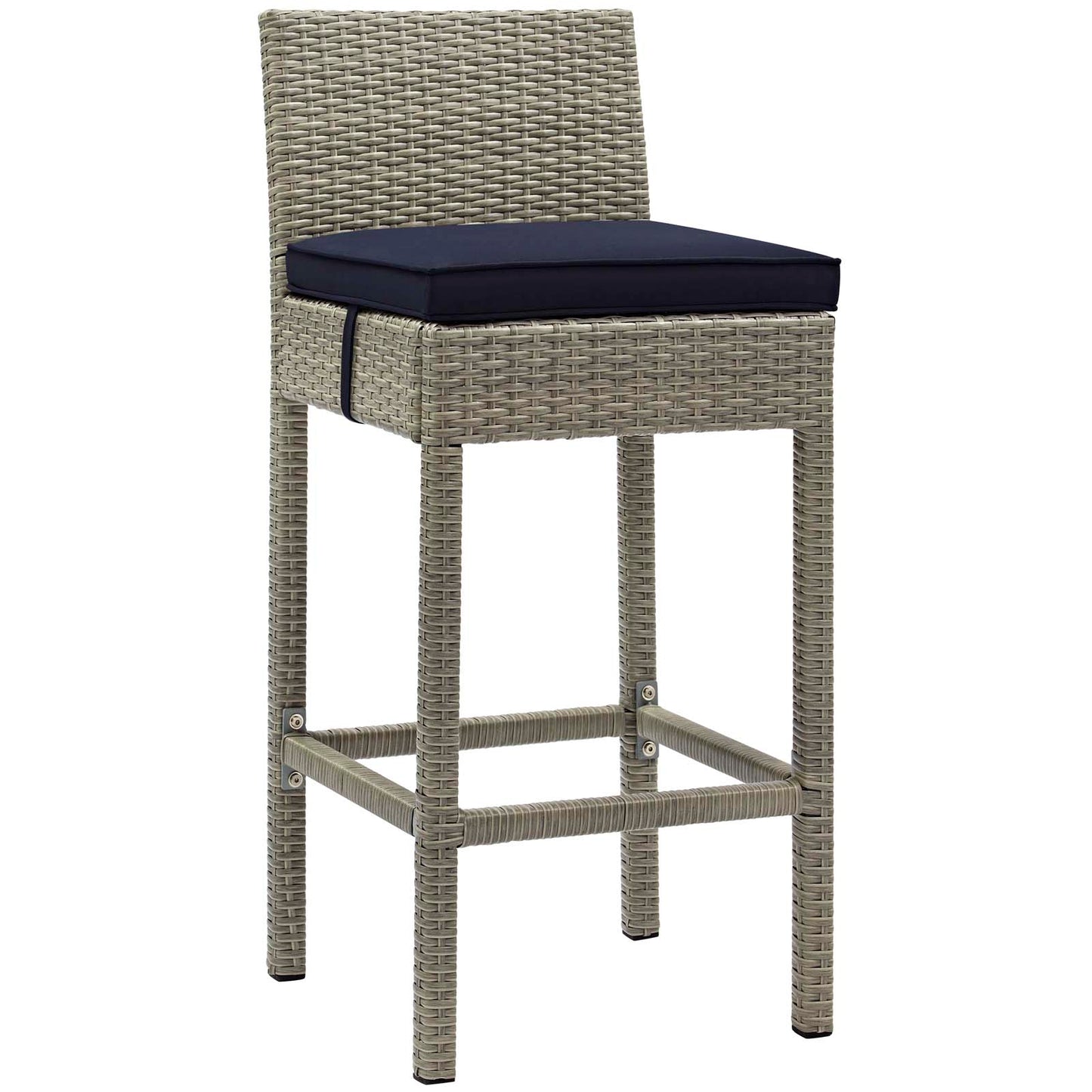 Modway Conduit Bar Stool Outdoor Patio Wicker Rattan Set of 4-EEI-3602 - EEI-3602