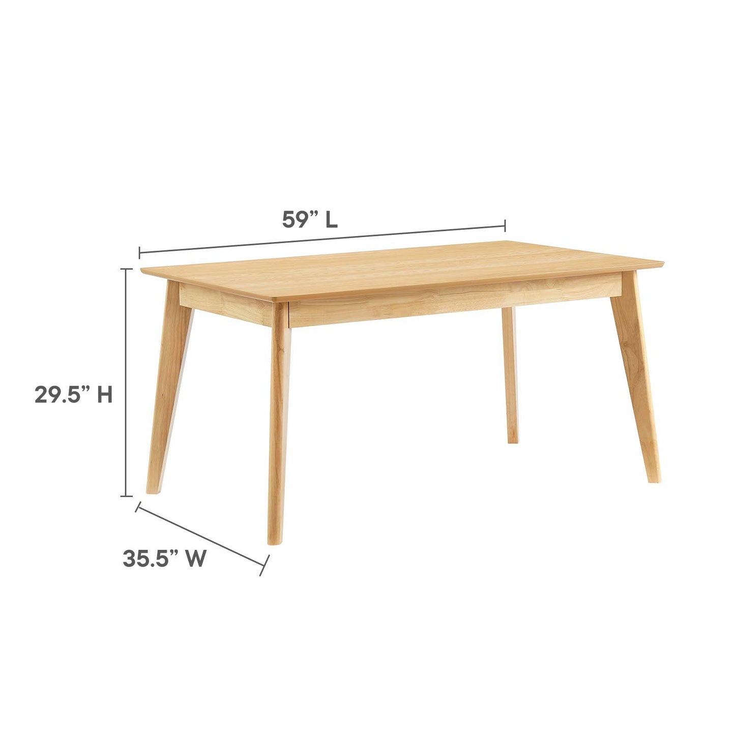 Modway Oracle 59" Rectangle Dining Table - EEI-3747 | Dining Tables | Modishstore - 13