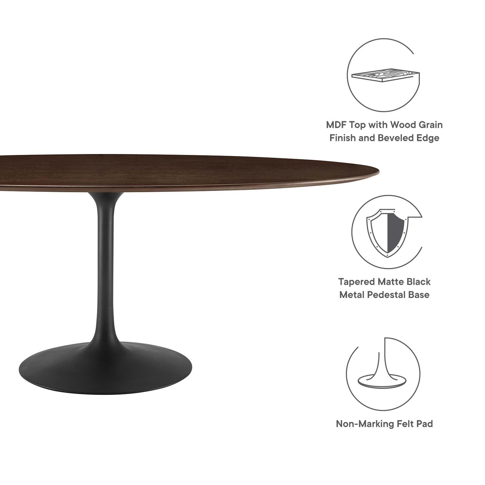 Lippa 78" Wood Oval Dining Table By Modway - EEI-4888 | Dining Tables | Modishstore - 12