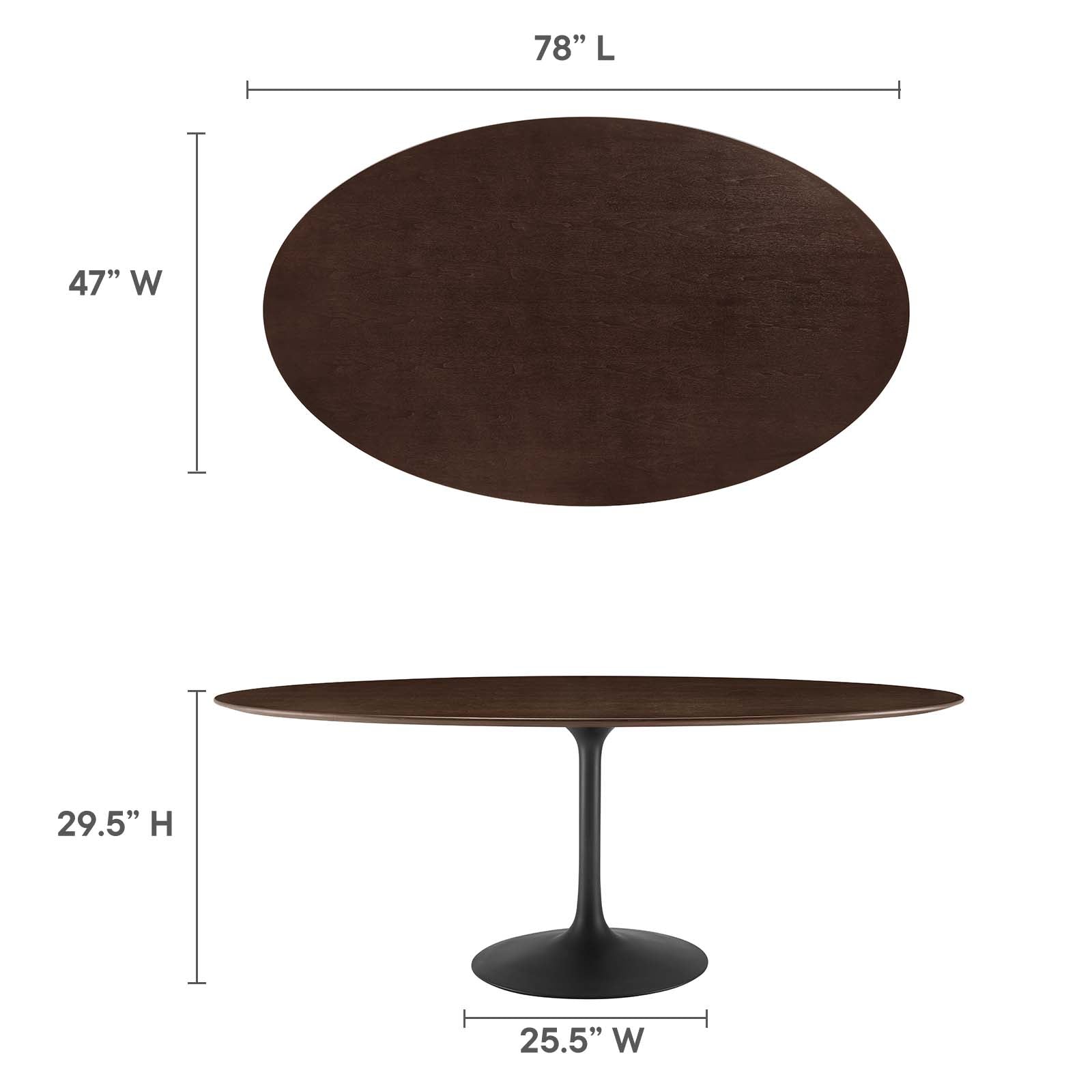 Lippa 78" Wood Oval Dining Table By Modway - EEI-4888 | Dining Tables | Modishstore - 13