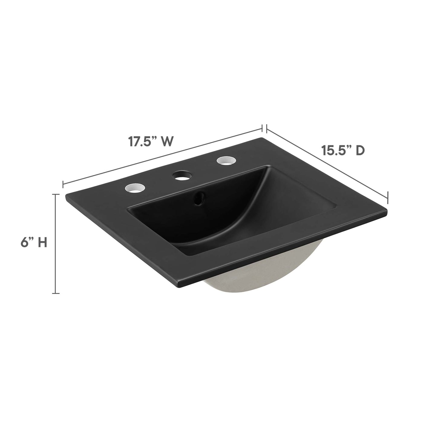 Modway Cayman 18" Bathroom Sink