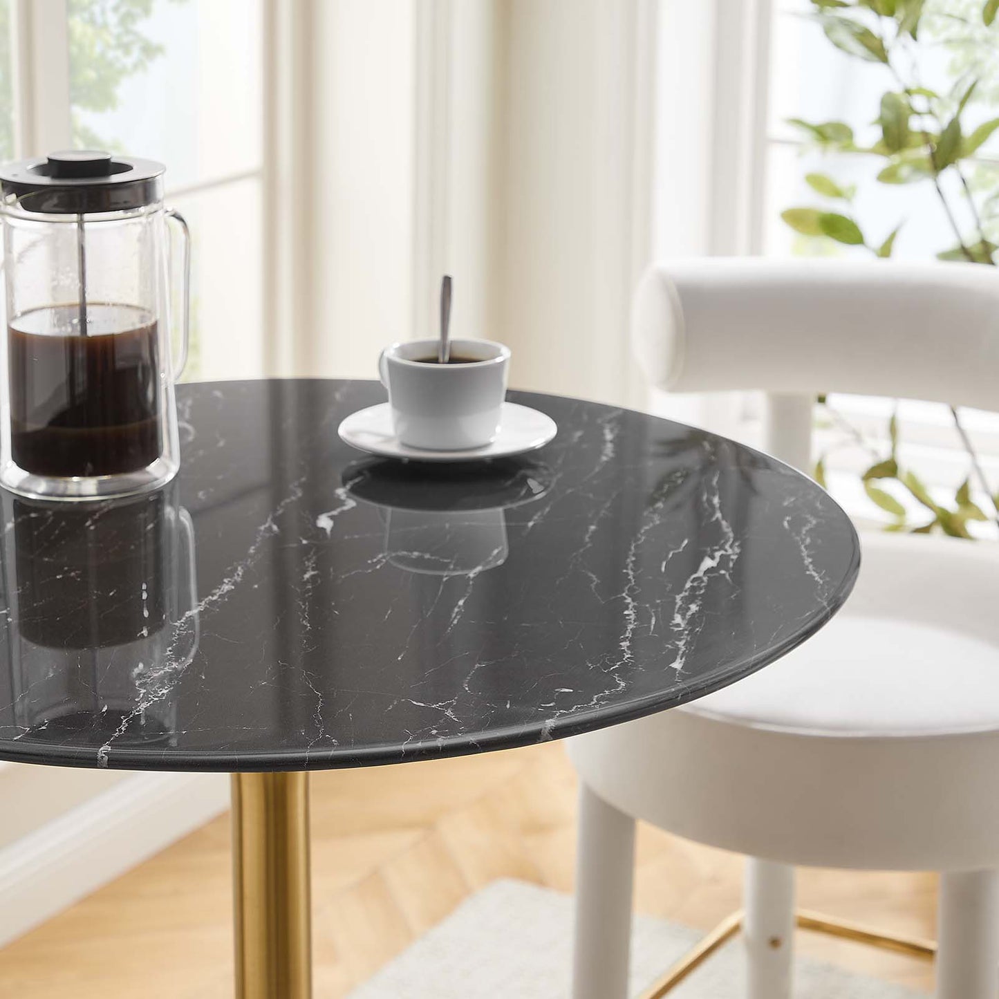 Modway Lippa 28" Artificial Marble Bar Table - EEI-5533 | Dining Tables | Modishstore - 6