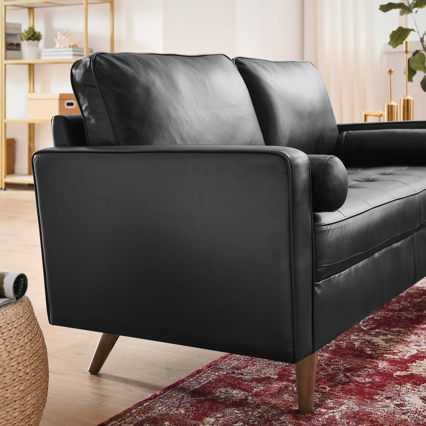 Modway Valour Leather Loveseat