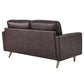 Modway Valour Leather Loveseat