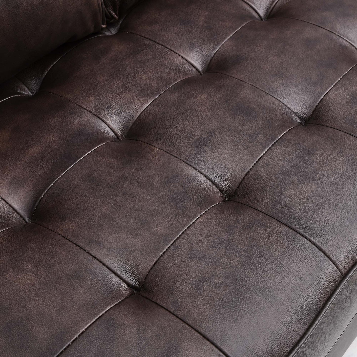 Modway Valour Leather Loveseat