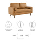 Modway Valour Leather Loveseat