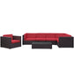 Modway Corona 7 Piece Outdoor Patio Sectional Set