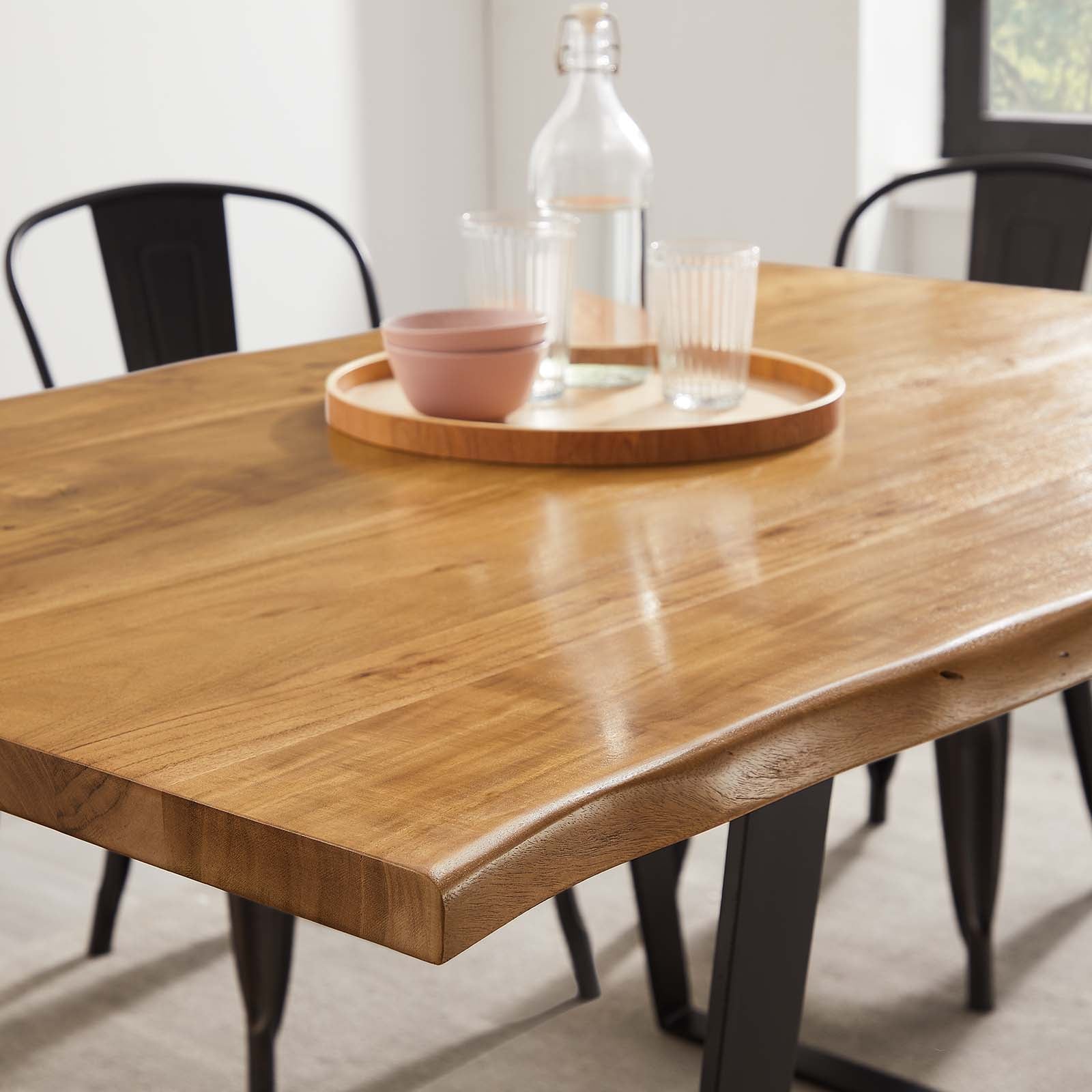 Astound 60" Live Edge Acacia Wood Dining Table By Modway - EEI-6067 | Dining Tables | Modishstore - 15