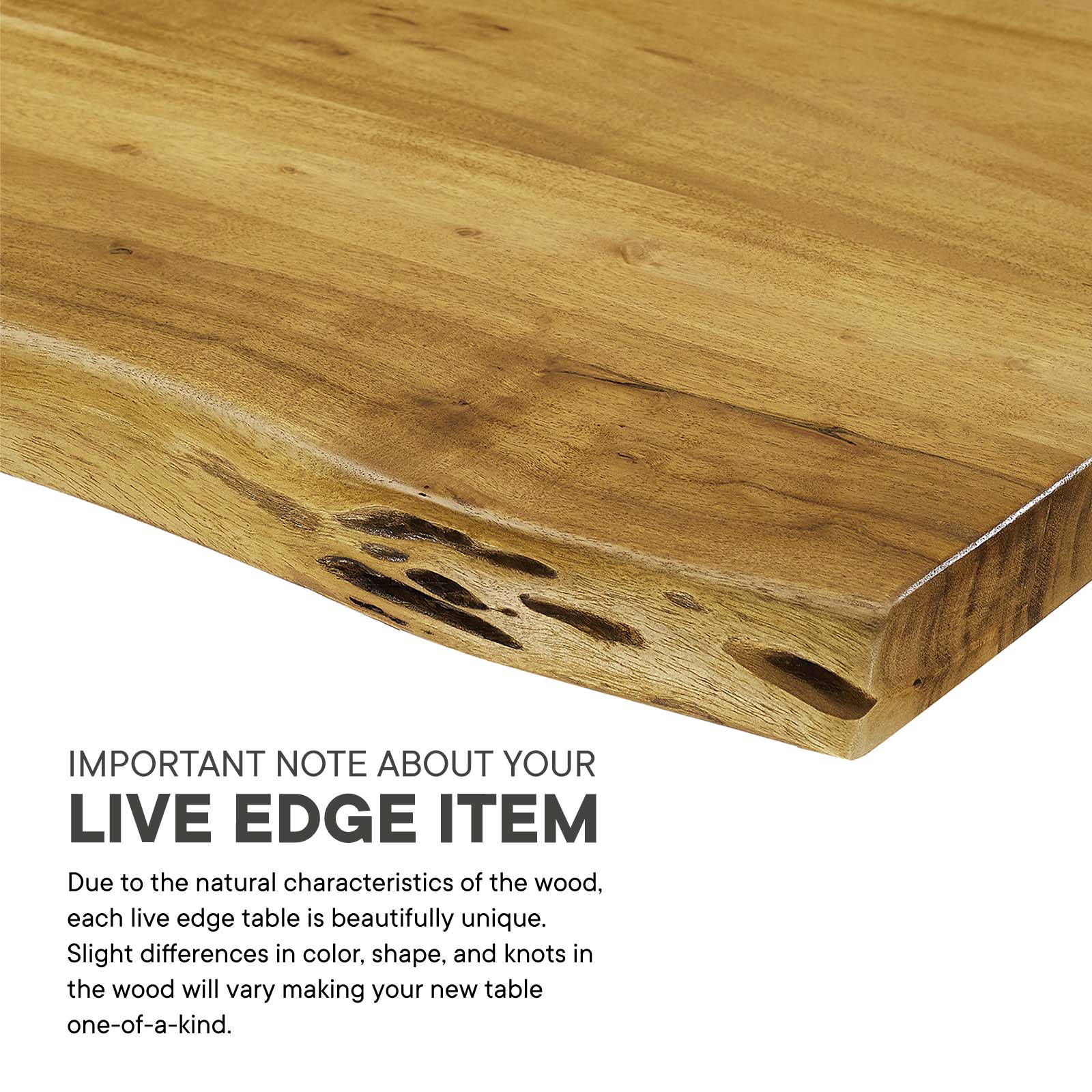 Ardor 74" Live Edge Acacia Wood Dining Table By Modway - EEI-6070 | Dining Tables | Modishstore - 30