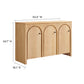 Modway Appia 3-Door Arched Door Sideboard Storage Cabinet