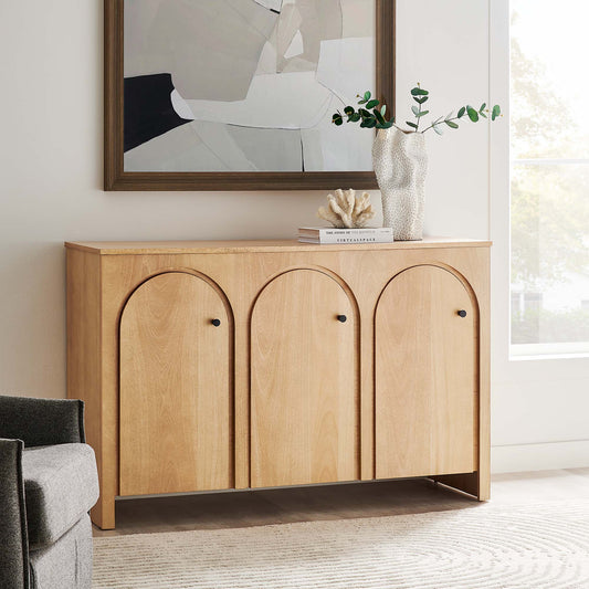 Modway Appia 3-Door Arched Door Sideboard Storage Cabinet