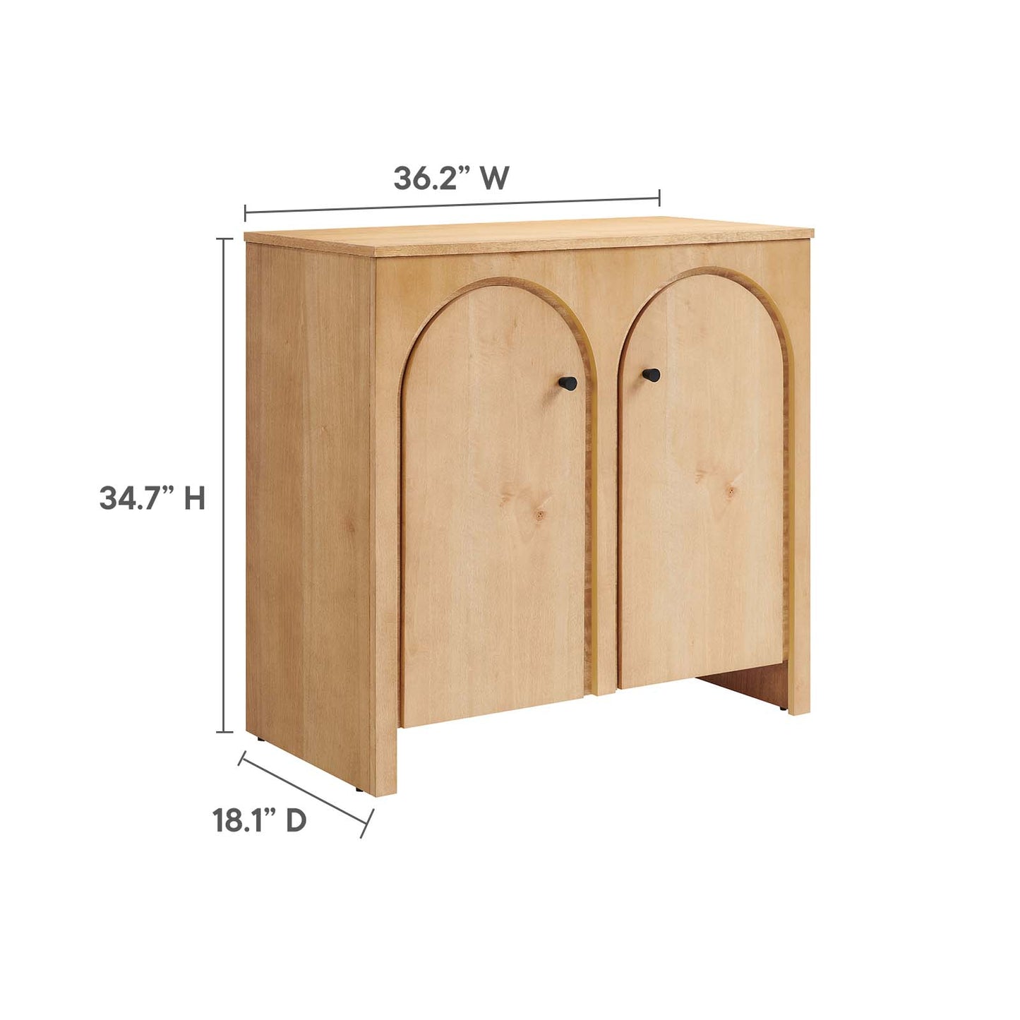 Appia 2-Door Arched Door Storage Cabinet By Modway - EEI-6537 | Cabinets | Modishstore - 6