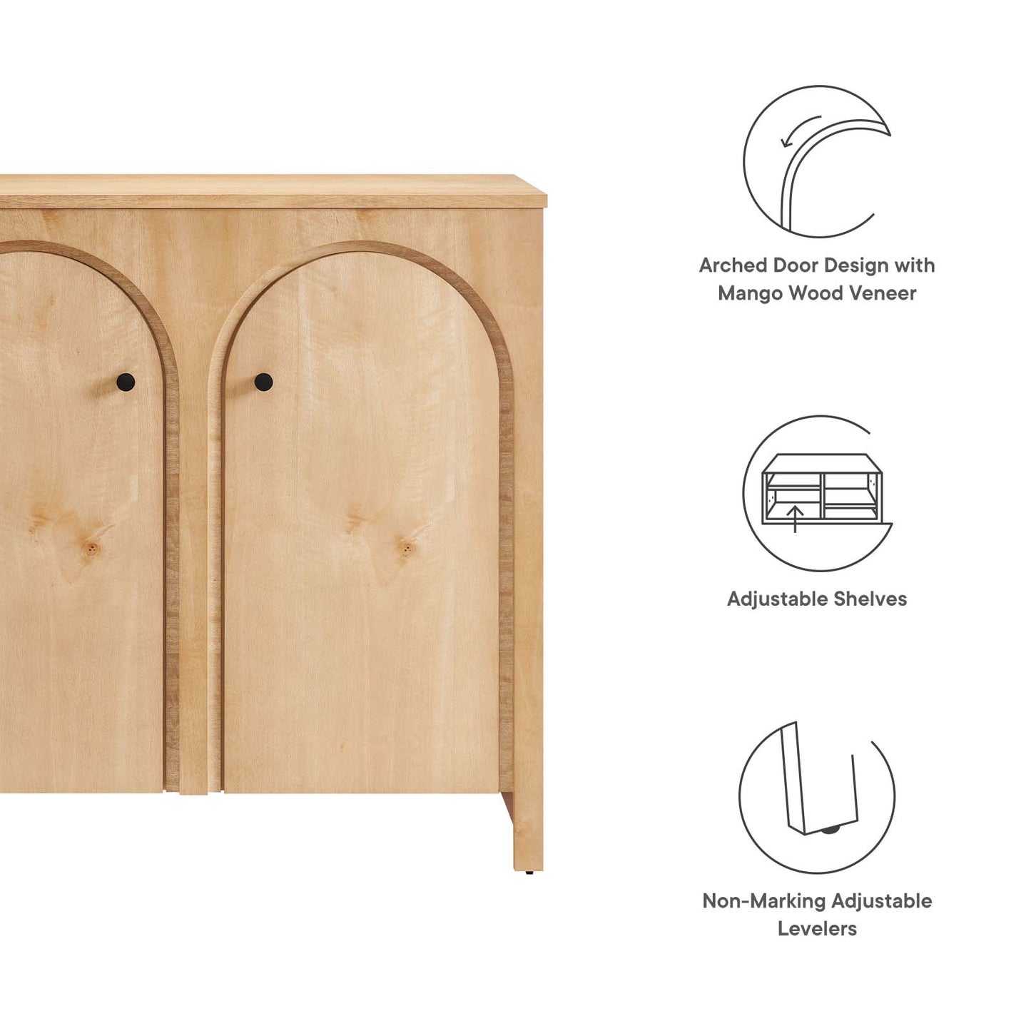 Appia 2-Door Arched Door Storage Cabinet By Modway - EEI-6537 | Cabinets | Modishstore - 7