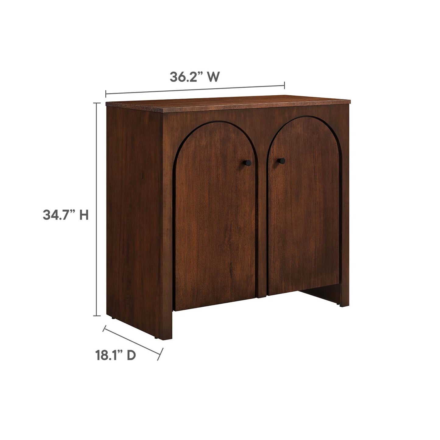 Appia 2-Door Arched Door Storage Cabinet By Modway - EEI-6537 | Cabinets | Modishstore - 14