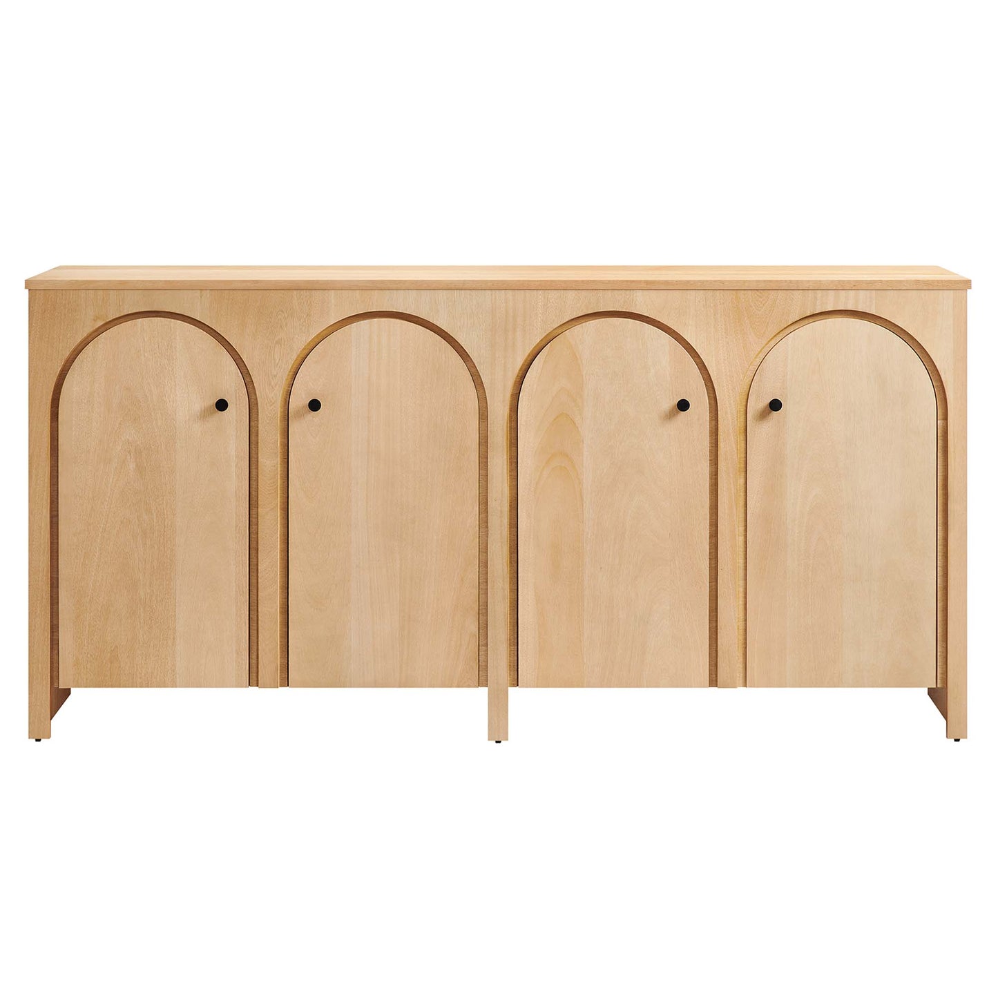 Modway Appia Wood Grain 4-Door Sideboard Storage Cabinet