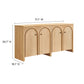 Modway Appia Wood Grain 4-Door Sideboard Storage Cabinet