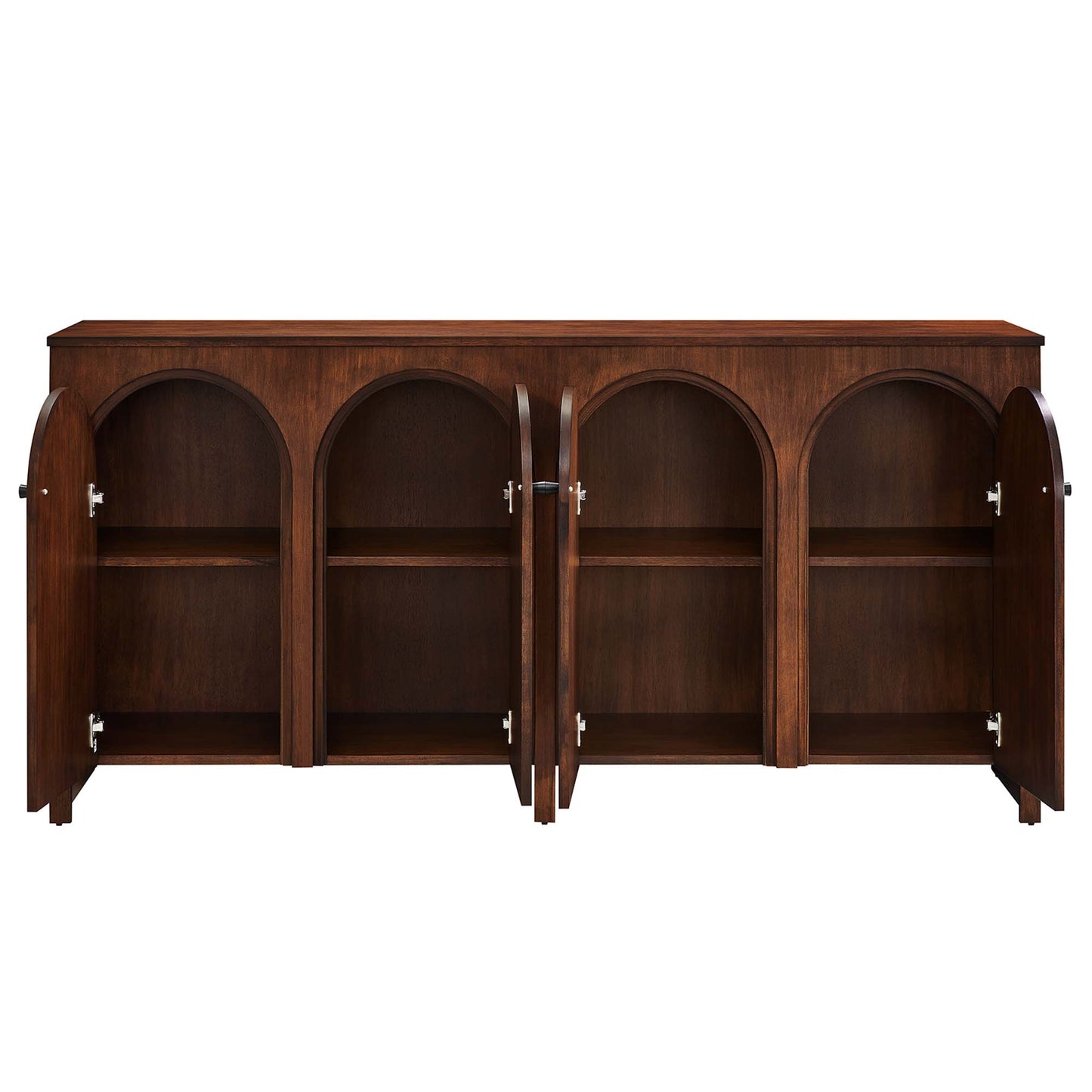 Modway Appia Wood Grain 4-Door Sideboard Storage Cabinet