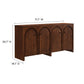 Modway Appia Wood Grain 4-Door Sideboard Storage Cabinet