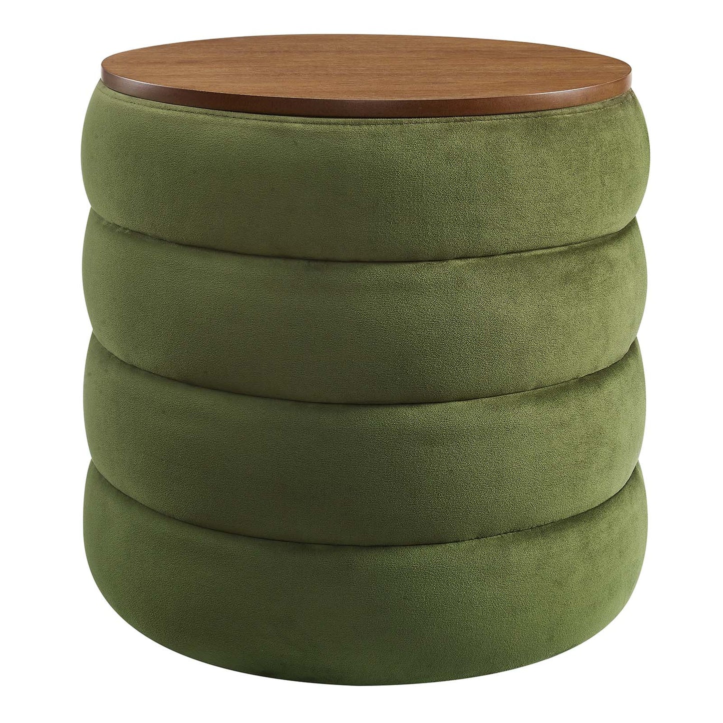 Mezzo Round Performance Velvet Storage Ottoman By Modway - EEI-6684 | Ottomans | Modishstore - 2