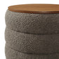 Mezzo Round Boucle Fabric Storage Ottoman By Modway - EEI-6685 | Ottomans | Modishstore - 5