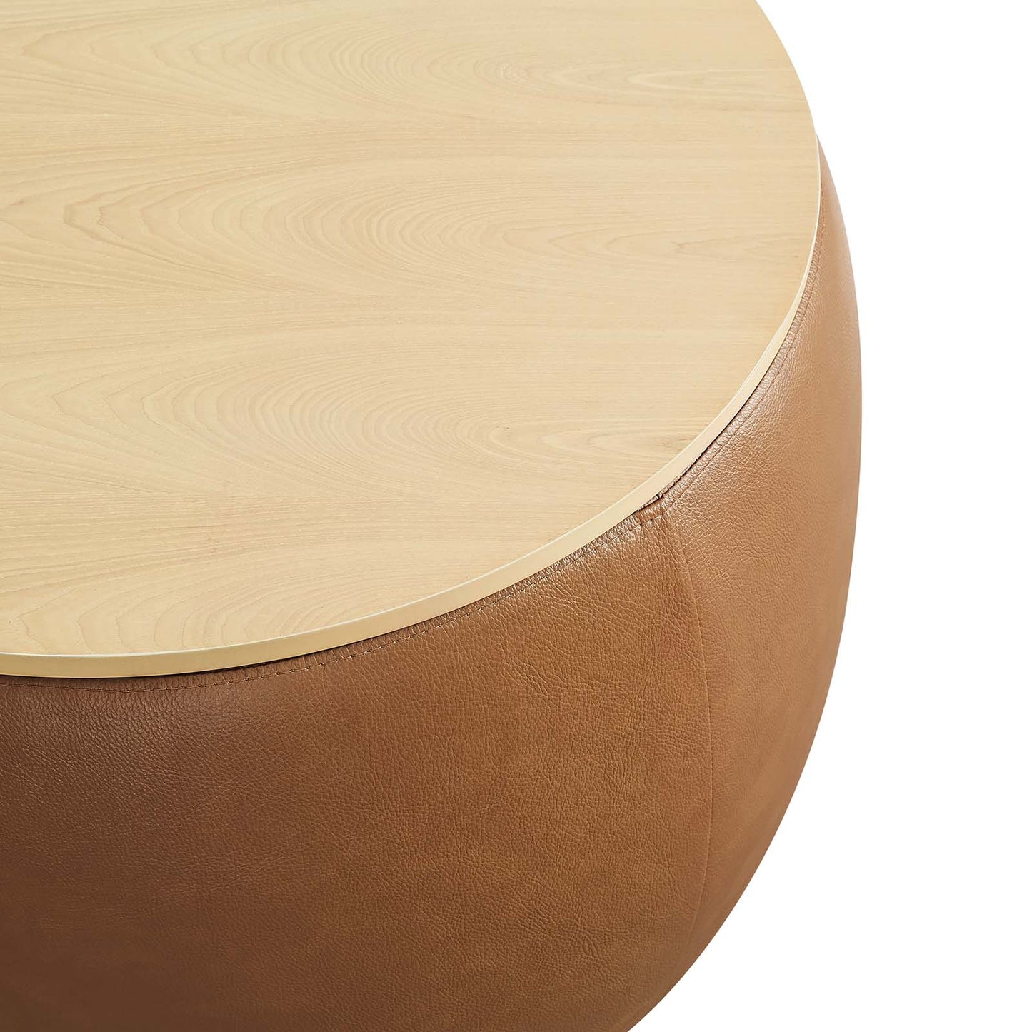 Perla Round Vegan Leather Storage Ottoman By Modway - EEI-6687 | Ottomans | Modishstore - 5