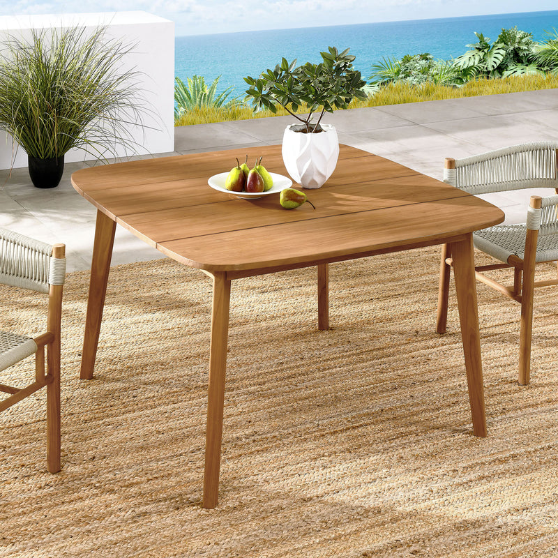 Vienna 46" Square Outdoor Patio Teak Wood Dining Table by Modway | Dining Tables | Modishstore - 1