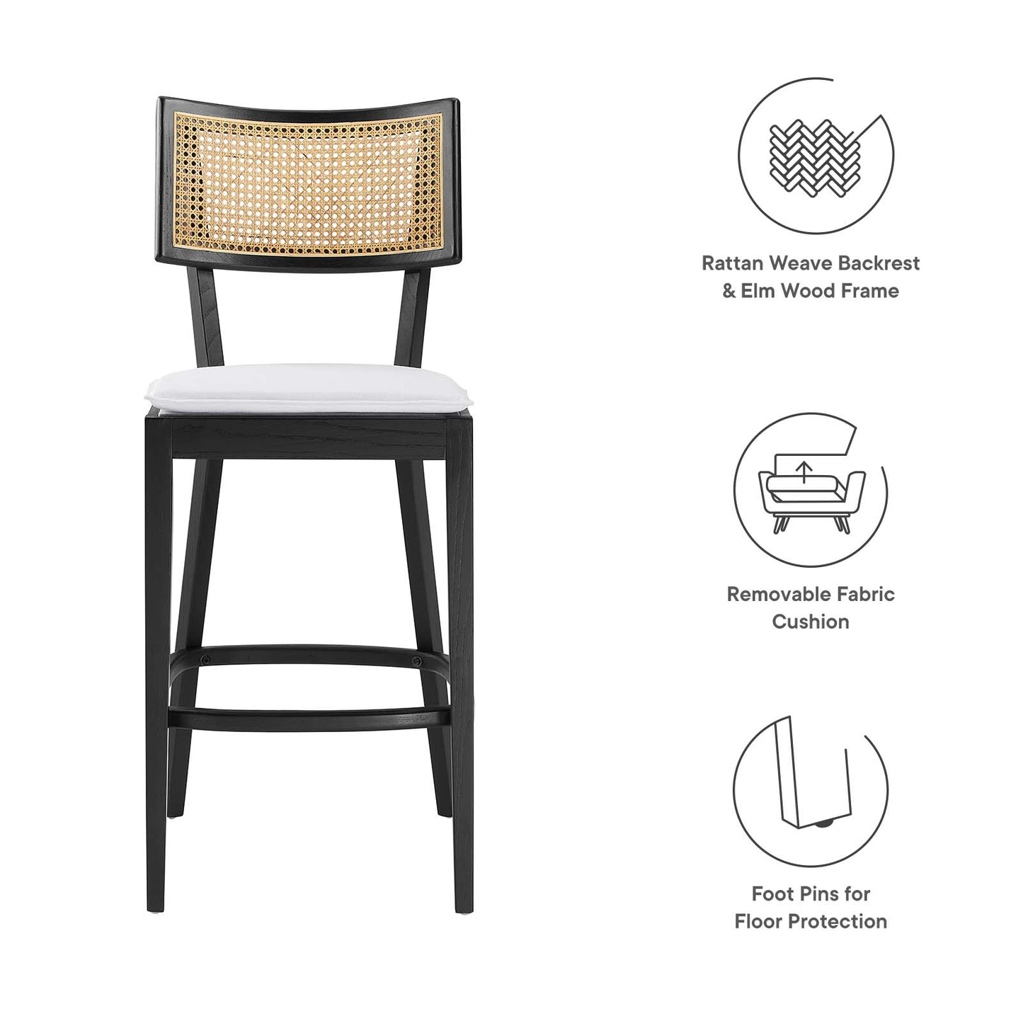 Caledonia Wood Bar Stools - Set of 2 By Modway - EEI-6820 | Bar Stools | Modishstore - 17