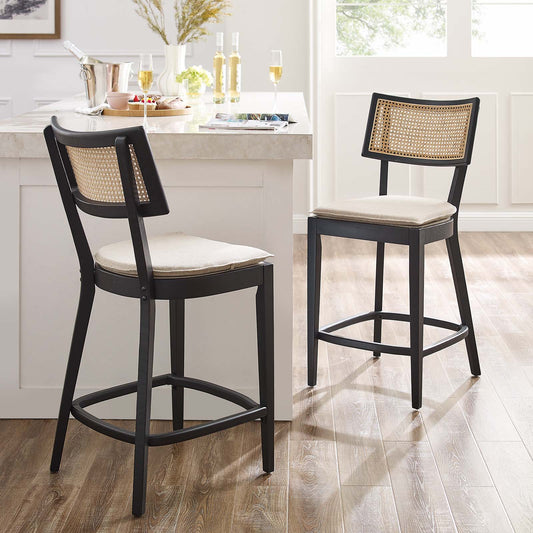 Caledonia Wood Counter Stools - Set of 2 By Modway - EEI-6821 | Bar Stools | Modishstore