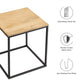 Modway Zora Square Wood and Metal Side Table