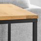 Modway Zora Square Wood and Metal Side Table