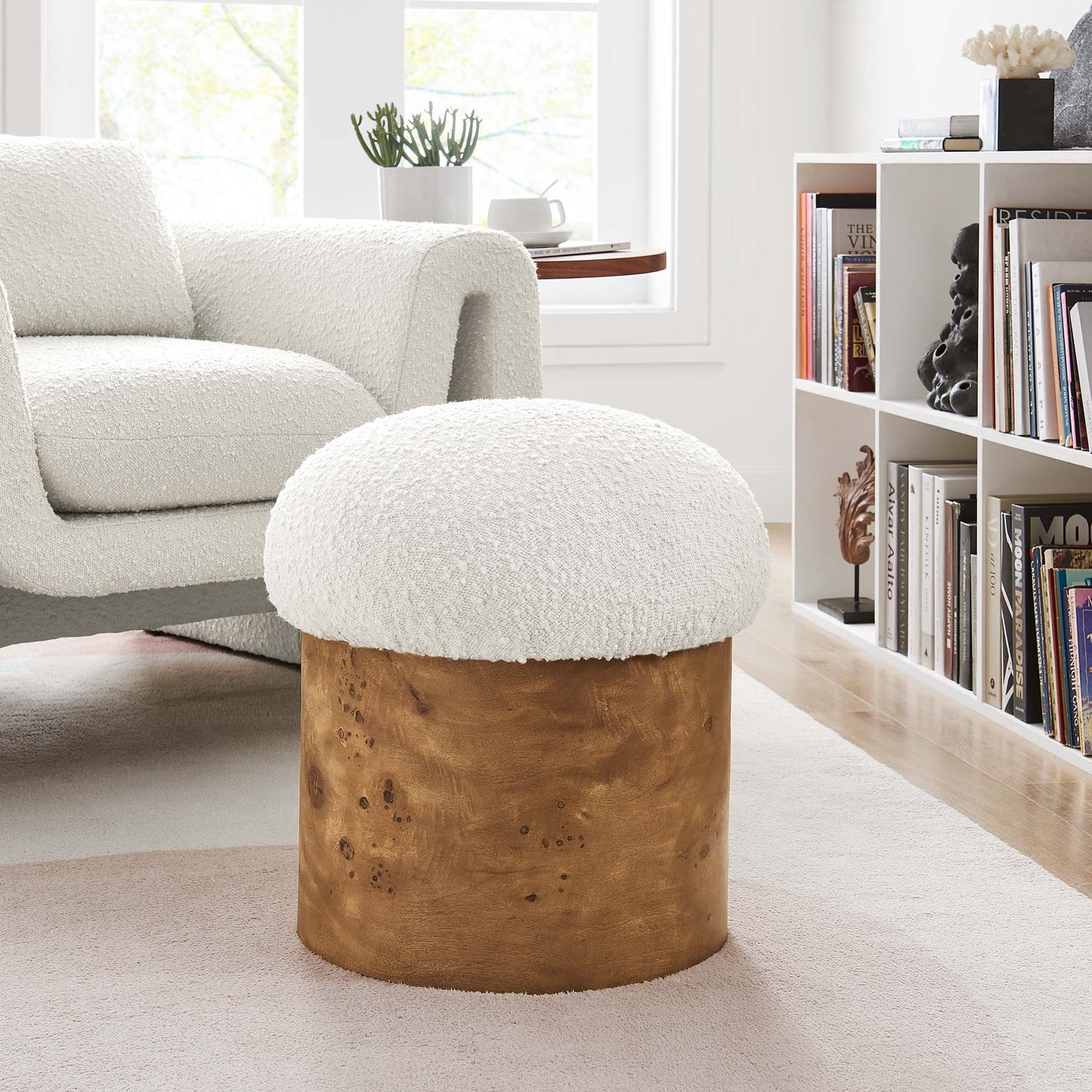 Modway Breeze Boucle Upholstered Ottoman