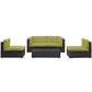 Modway Camfora 5 Piece Outdoor Patio Sectional Set