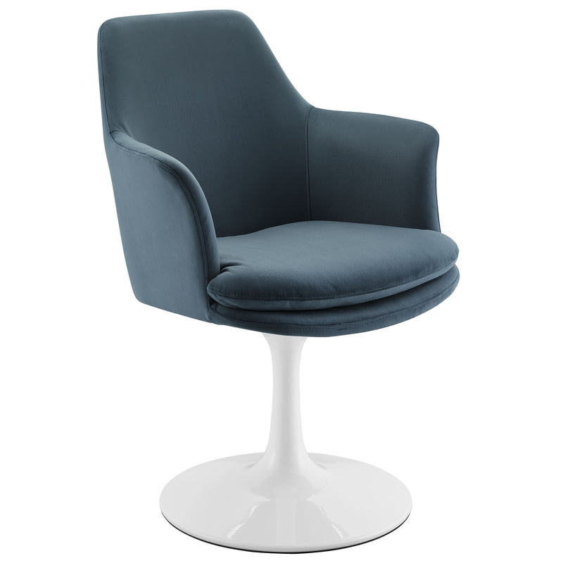 Lippa Swivel Dining Performance Velvet Armchair by Modway | Dining Chairs | Modishstore - 21