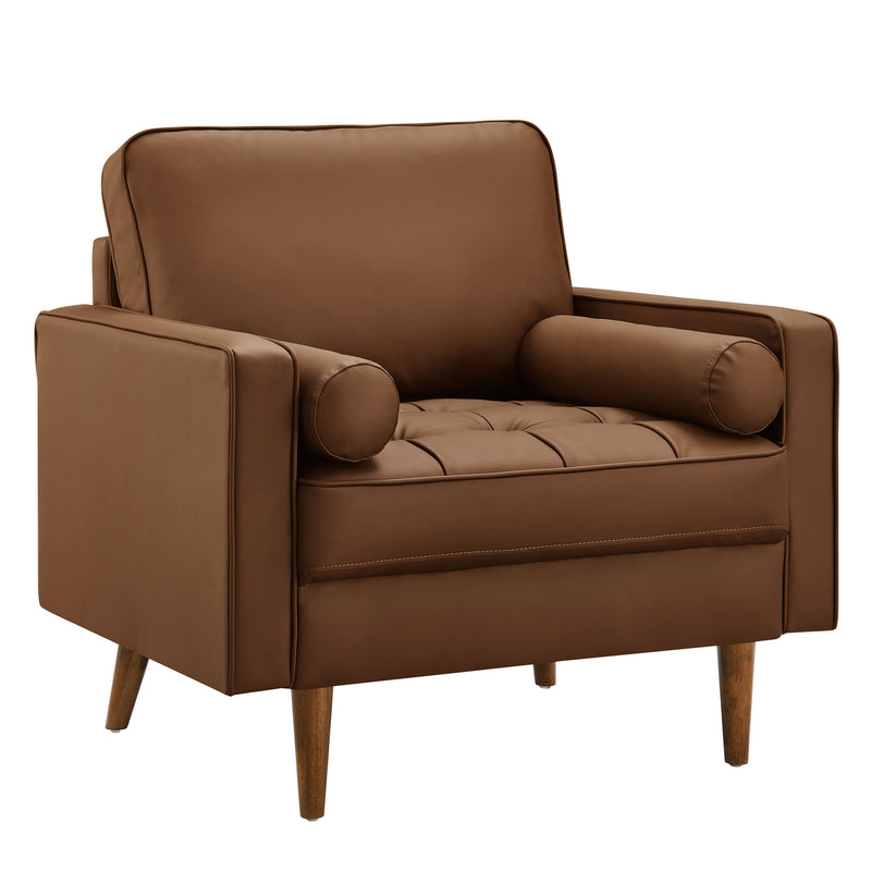 Valour Tufted Vegan Leather Accent Armchair by Modway | Accent Chairs | Modishstore - 2