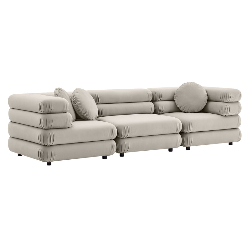 Jubilee 3-Piece Modular Performance Velvet Sectional Sofa by Modway | Sofa Set | Modishstore - 2
