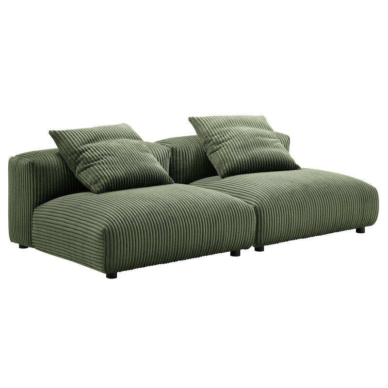 Solace 2-Piece Modular Corduroy Upholstered Sofa by Modway | Sofa Set | Modishstore - 6