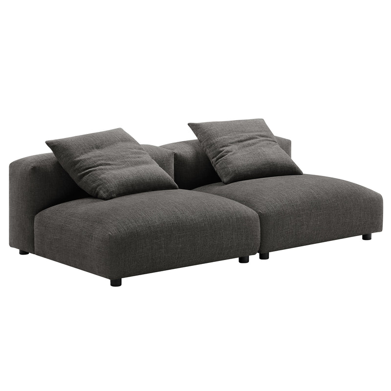 Solace 2-Piece Modular Upholstered Fabric Sofa by Modway | Sofa Set | Modishstore - 2