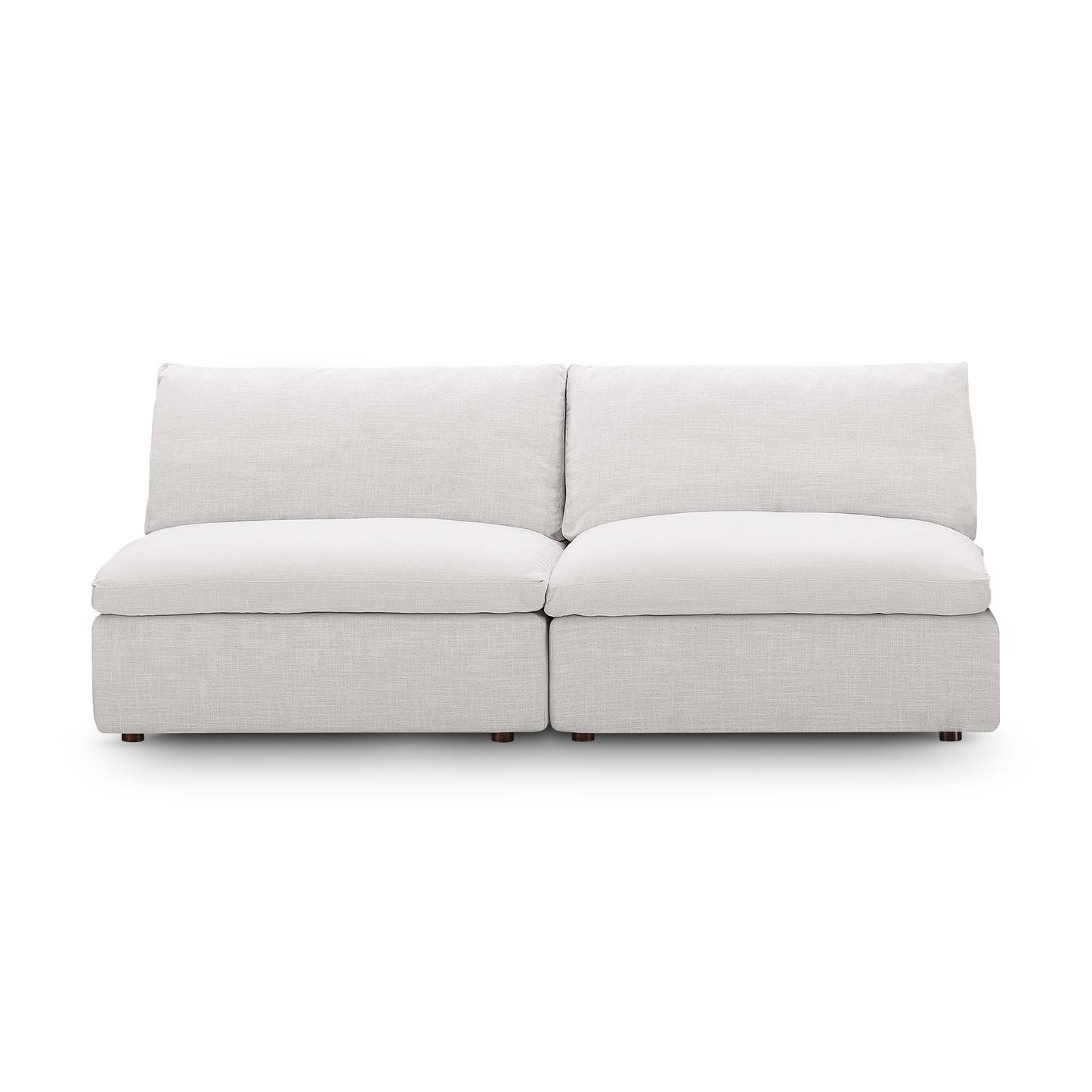 Modway Commix Down Filled Overstuffed 2-Piece Armless Sectional Loveseat